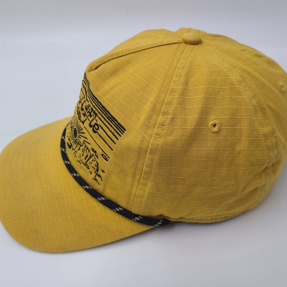 Black Rifle Coffee Company Hat Snapback Yellow Black Ripstop Rope Mountains Hike - Picture 6 of 15